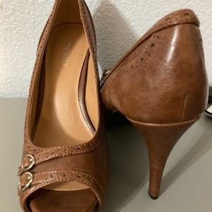 Nine West Brown Leather Heels